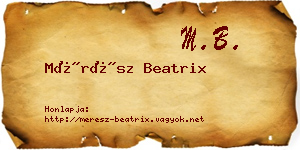 Mérész Beatrix névjegykártya