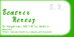 beatrix meresz business card